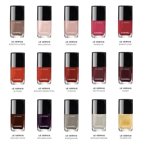 chanel nail polish color list|Chanel nail polish colour chart.